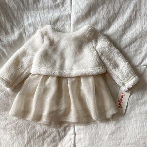 Cat & Jack Baby Girl’s Ivory Sweater Dress | 3-6M